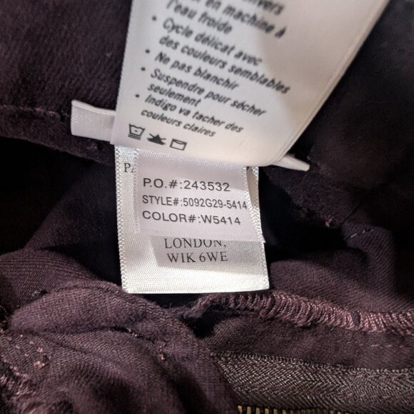 PAIGE Mayslie Cropped Jogger Pant in Vintage Black Cherry Burgundy - Picture 12 of 13